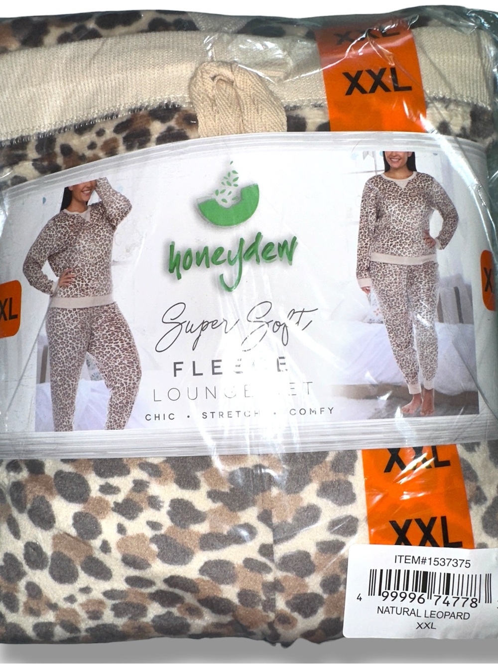 Honeydew Intimates Natural Leopard Fleece Lounge Set - Beige XXL NWT 🐆
